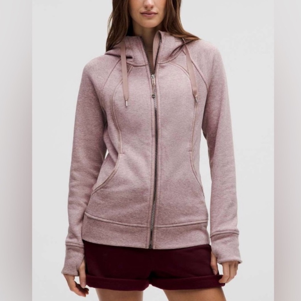 Lululemon Scuba Hoodie Heathered Bark Berry Rose Gold size 6